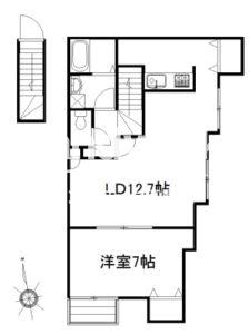 1LDKタイプ間取り図